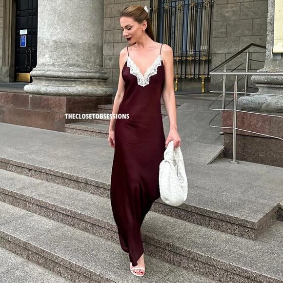 RARE!!! ZARA BLOGGER FAVE!!! Satin Effect Maxi Dress NWT - Picture 10 of 17